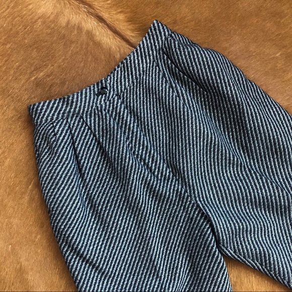 Vintage Pants - VINTAGE METALLIC STRIPED WOOL SLACKS